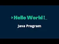 Hello World Write Run First Java Program Java Tutorial Hello World program in java