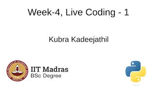 Week-4 Live Coding-1