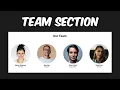 Create a Responsive Teams Section in HTML CSS
