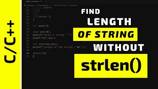 Program to find the length of the string without using strlen function C Tutorial for beginners