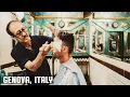 Haircut In Historic Art Nouveau Barbershop Antica Barberia Giacalone Genova Italy