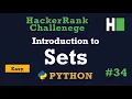 34 Introduction to Sets Hackerrank Python Solution Explained