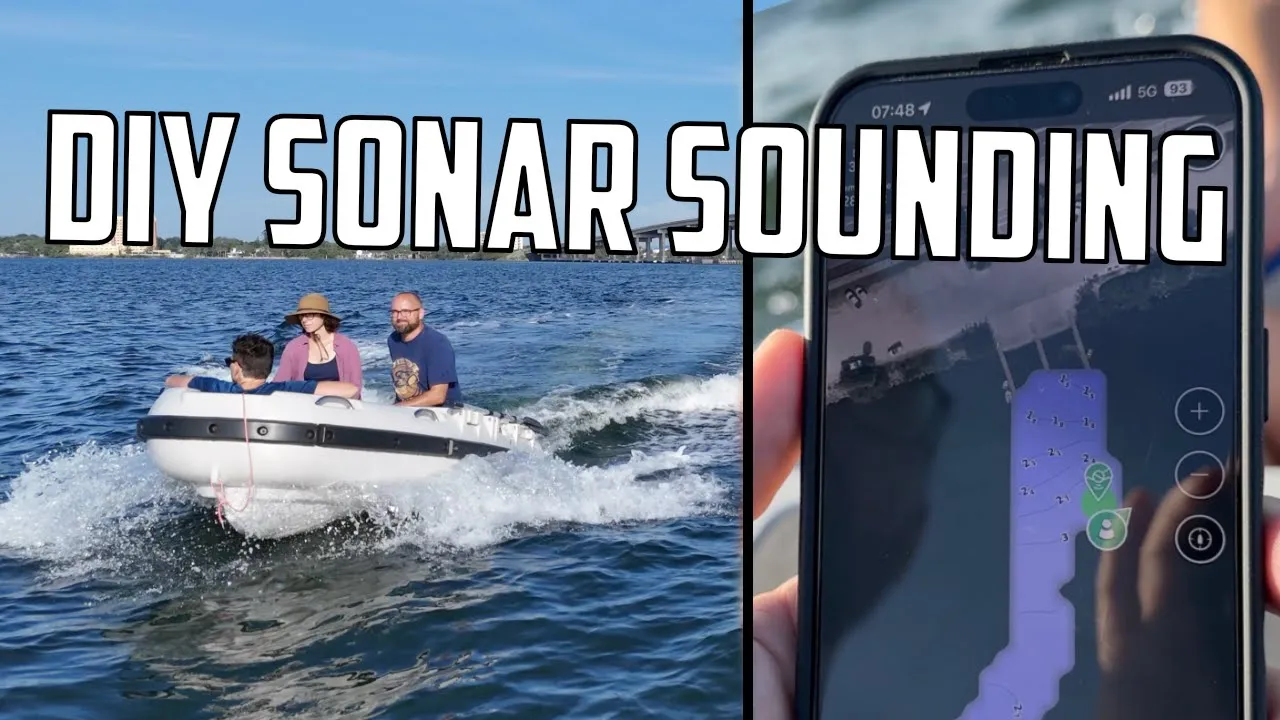 ⛵️ Sounding the splash site for our hurricane-damaged catamaran  Ep.634