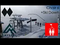 Crystal Mountain Chair 6 Ride Up and Ski Down Low Snow Conditions
