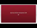 Send raw bitcoin transaction with js