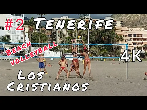 Download MP3 #2 Beach volleyball in Los Cristianos, Tenerife, Spain. 4K