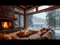Download Lagu Rustgevende pianomuziek en open haardgeluiden op een sneeuwherfstdag ❄️ Gezellige woonkamer voor die