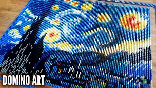 STARRY NIGHT Made From 7,000 DOMINOES | Domino Art