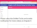 Angular 6 with material design