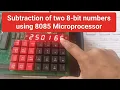 Steps for Subtraction of two 8 bit numbers using 8085 microprocessor by Jagdeep Sir