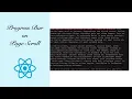 React - Display Progress Bar on Page Scroll