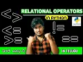 Relational operators in python easy to learn by srinivas