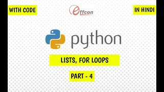 Python in hindi lists for loops Part - 4