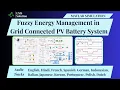 Simulation of Fuzzy Energy Management in Grid Connected PV Battery Energy Storage System