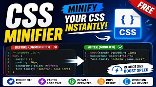 CSS Minifier - Minify CSS Online for Free