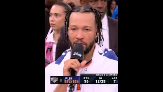 Jalen Brunson on how Knicks took Game 4 after being down 29-points Believe I guess