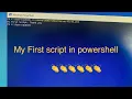 How to write save and execute a simple powershell script
