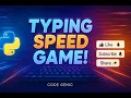 Typing Speed Test in Python GUI Project for Beginners