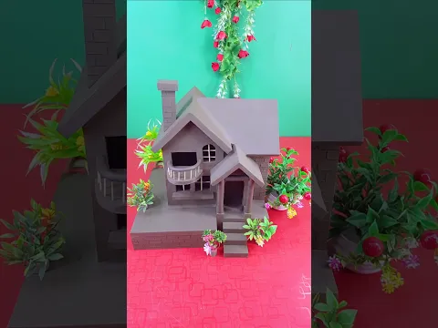 Beautiful miniature mud house with Natural Clay π ||#clayhouse #mudhouse #craft