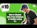 10 C Tutorial Tagalog - How to display data from Database to TextBox using C