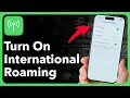 How To Turn On International Roaming On iPhone