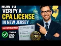 How to verify a CPA license in New Jersey