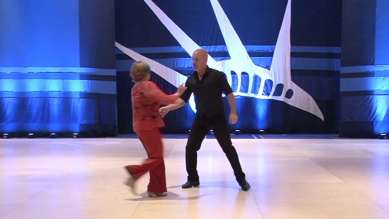 Liberty Swing 2018 Pro Am Spotlight Follower Michele Fischer with Robert Royston