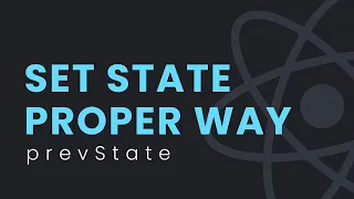 Proper Way to Set State in ReactJS React JS Tutorial