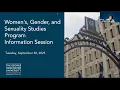 Information Session Women s Gender and Sexuality Studies Program September 2025