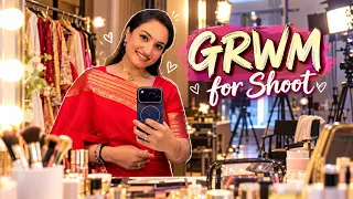 GRWM for a Shoot 🎬✨ | BTS | @VaisshnaviStudios