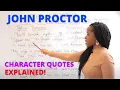 John Proctor Character Quotes Word-Level Analysis The Crucible Quotations English GCSE Mocks