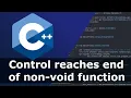 C control reaches end of non void function
