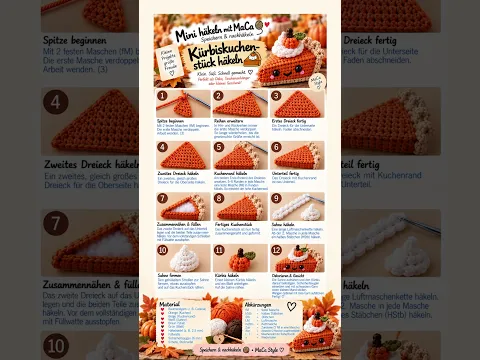 🎃 Pumpkin Pie zum Verlieben – selbst gehäkelt! 🧶🧡