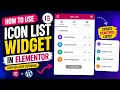 How To Use Icon List Widget of Elementor WordPress Plugin
