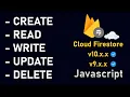 READ WRITE UPDATE DELETE Data Cloud Firestore v10 JavaScript