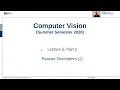 Feature Descriptors Lecture 5 Part 2