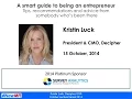 NewMR Lecture A smart guide to being an entrepreneur by Kristin Luck