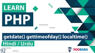 PHP Getdate Localtime Gettimeofday Function in Hindi Urdu
