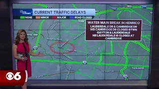 Water main break impacts Henrico traffic