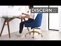 Discern Pleated Back Performance Velvet Office Chair