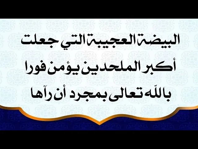 ⁣البيضة العجيبة التي تجعل كل من يراها يدخل في الإسلام