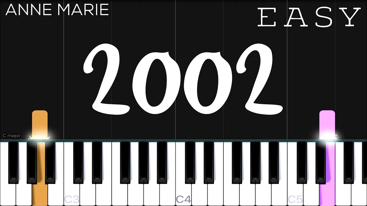 Anne-Marie - 2002 | EASY Piano Tutorial