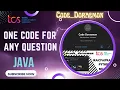 TCS IRA JAVA ONE CODE TO SOLVE ANY IRA QUESTION TCS PRA JAVA CODE DORAEMON JAVA TUTORIAL