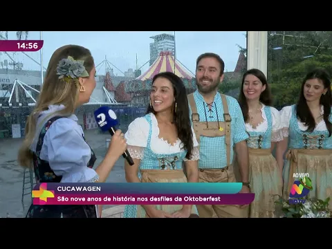Cuca e Oktoberfest: eles distribuem cuca e alegria quando desfilam