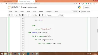 Dynamic Array implementation in Python Part 7 Deletion by value
