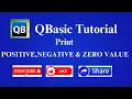 QBasic Program to Print Positive Negative and Zero Value SGN in Hindi