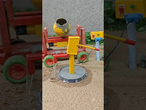DIY Mini Tractor Hand Pump Concrete Construction Farmproject 😱 #shorts