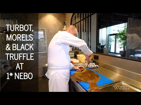 Delicious TURBOT with MORELS & BLACK TRUFFLE at 1 Michelin star NEBO in Antwerp, Belgium