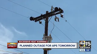 Planned outage for APS Thursday