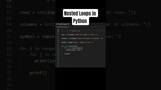 Nested Loops in python are easy